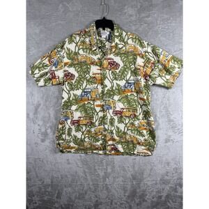 Cottonseed Men's Button‎ Up Short Sleeve Vintage Shirt Size XL Made In USA